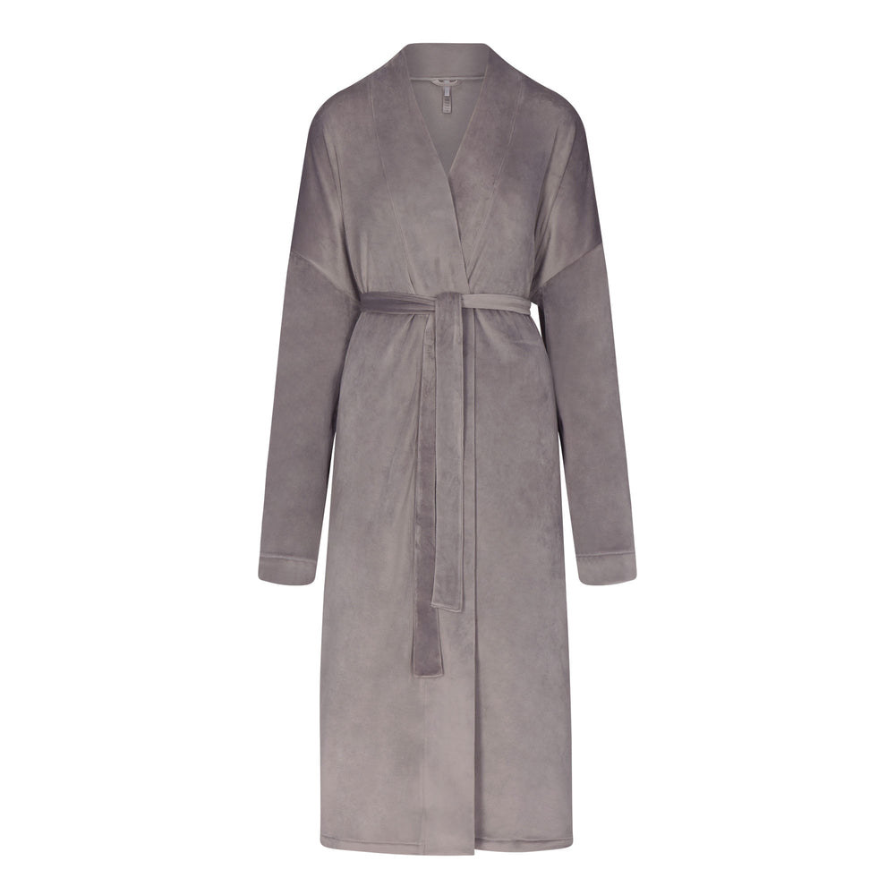 Skims VELOUR WRAP Badjas Grijs | 19QCIUHDG