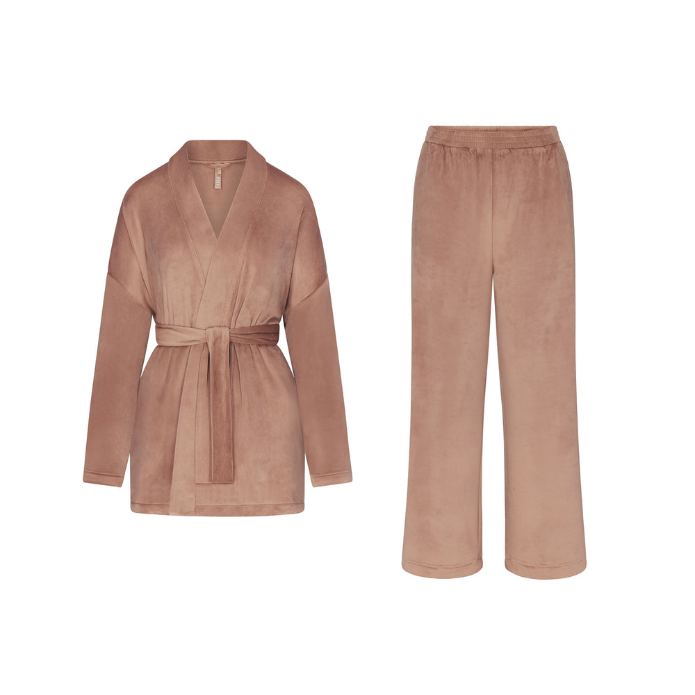 Skims VELOUR WRAP Sleep Set Abrikoos | 32KCXALUZ