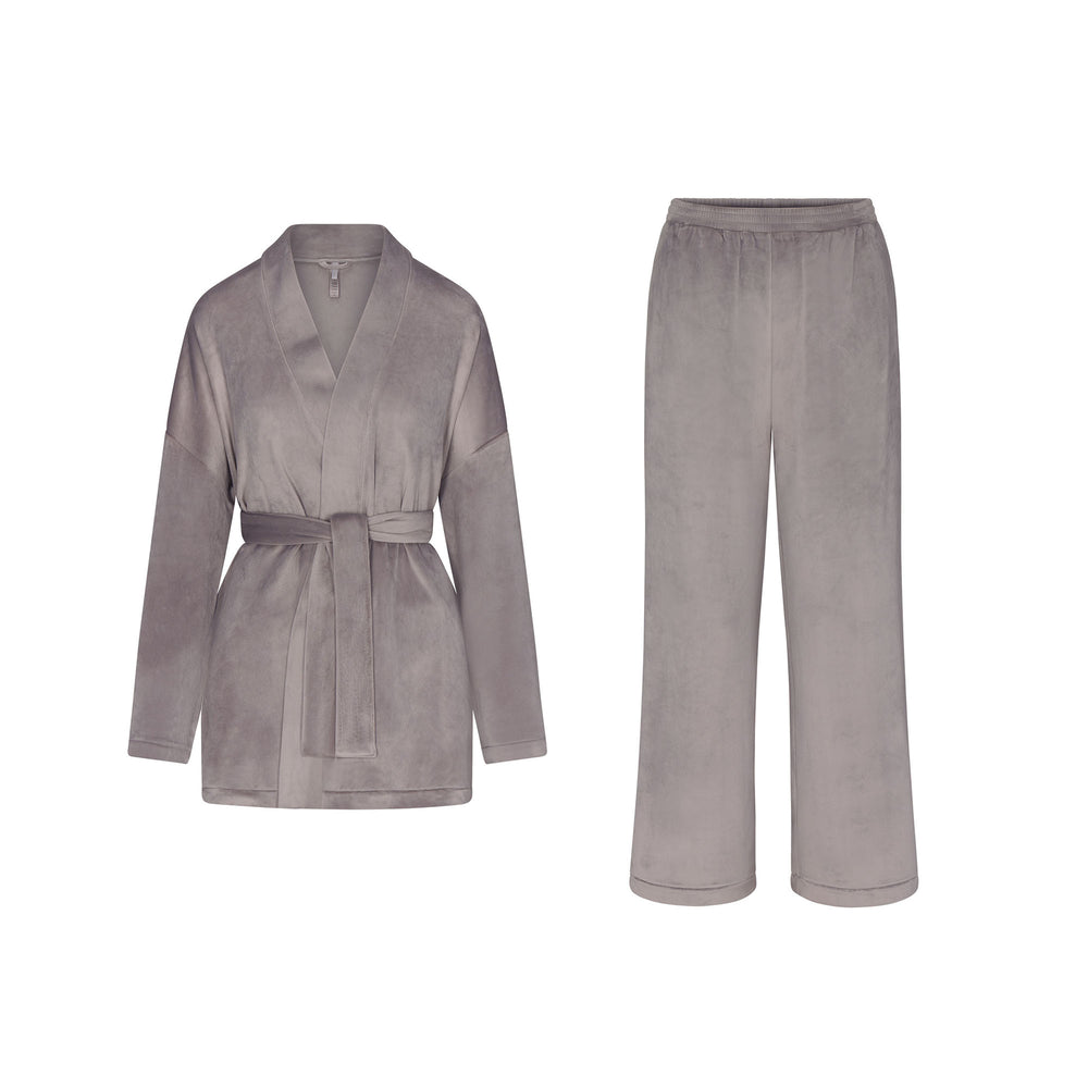 Skims VELOUR WRAP Sleep Set Grijs | 81TEMZSFJ