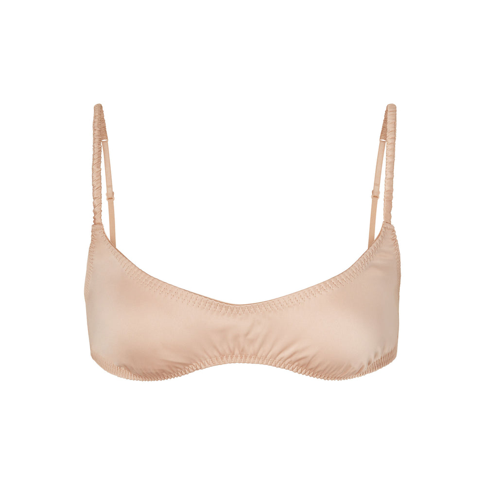 Skims WOVEN SHINE SCRUNCHIE SCOOP Bralette Roze | 10XCTJPGE