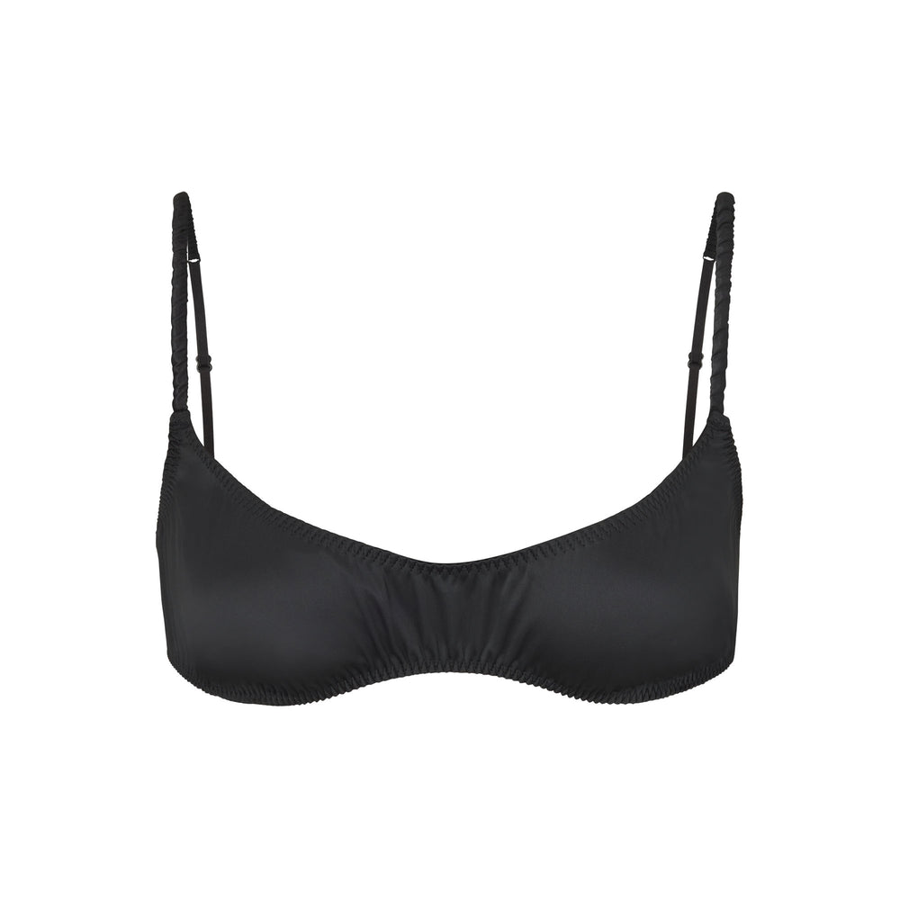 Skims WOVEN SHINE SCRUNCHIE SCOOP Bralette Zwart | 68OUZMETK
