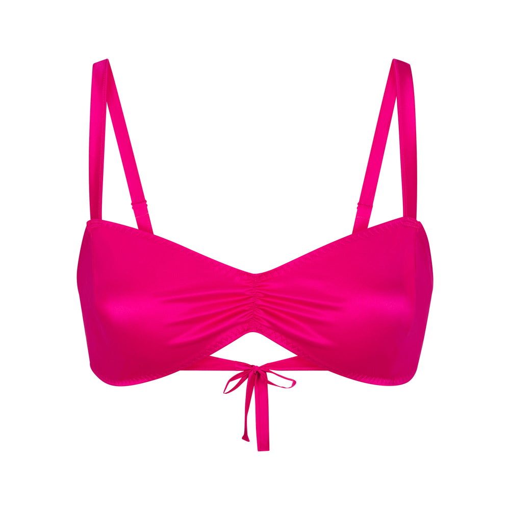 Skims WOVEN SHINE TIE BACK Bralette Roze | 53VRKUBJI