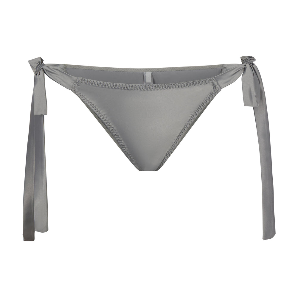 Skims WOVEN SHINE TIE SIDE Brief Lichtgrijs | 81XQUWVMT